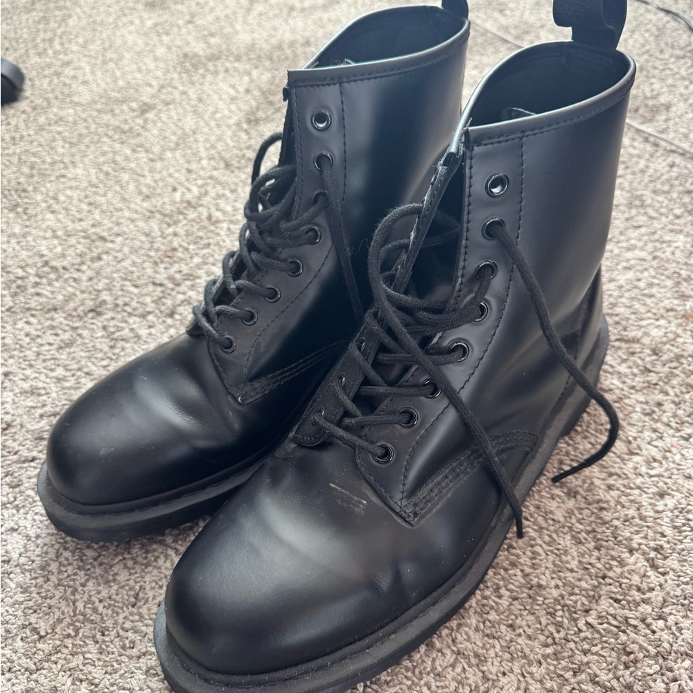 Dr. Martens black 1460 Mono leather lace up boots Size US 13 #laceup #leather